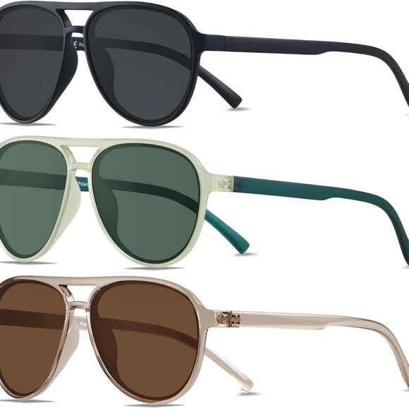 Accessories - Retro Polarized Aviator Sunglasses Unisex Vintage Square UV400 Protection